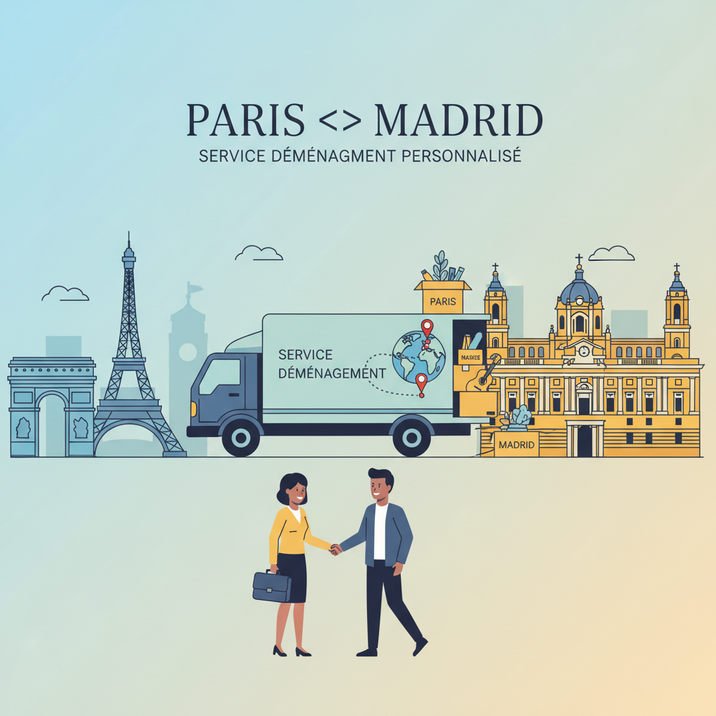 service déménagement personnalisé paris madrid